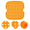 thumbnail image 3 of Miangastore Silicone Air Fryer Mat Orange 1Pc 8.5 Inches, 3 of 8