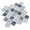 Mix Blue, variant on White Arabesque Peel and Stick 3D Wall Tiles, 12"x12" 10-Sheet Decorative Backsplash Panels