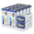 thumbnail image 2 of EBL 12-Pack 6F22 600mAh 9V Lithium-Ion Rechargeable Batteries, 2 of 6