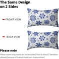 thumbnail image 6 of Blue White Snowflakes Winter Christmas Lumbar Pillow Covers 12x20 Set of 2 Xmas Snow Holiday Decoration Decorative Outdoor Pillowcases Seasonal Farmhouse Throw Cushion Case Decor for Couch Sofa Bed, 6 of 6