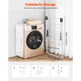 thumbnail image 5 of Clothes Drying Rack, 2-Tier Foldable Laundry Dryer Rack with Sock Clips & 21 Drying Rods, Metal Height Adjustable, 5 of 5