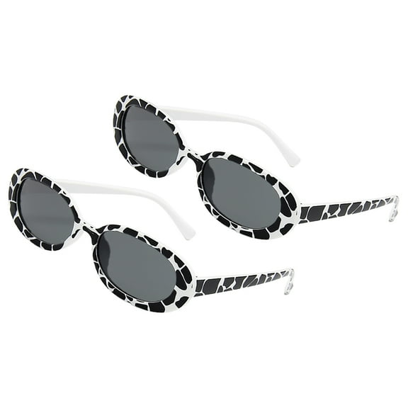 GOOHOCHY Fashionable Print Sunglasses for Women Lightweight Comfortable with UV PC Material Assorted Color