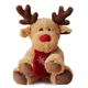 thumbnail image 1 of RV Alce de peluche de color caqui de Navidad, lindo animal pequeño, ciervo de peluche para bebés, niños, niñas, invierno, hogar, coche, dormitorio, decoración de fiesta de cumpleaños (posición sentada) Rojo Verde, 1 of 4