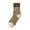 Coffee, variant on Women Mid Leg Socks Double Vertical Stripes Knit Rabbit Wool Blend Thick Warm Socks For Winter long socks for women Orange