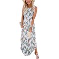 thumbnail image 1 of Vestido Zeagoo Holiday para mujer con estampado tropical de verano de 2025, 1 of 6