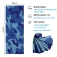 thumbnail image 2 of Blue Camo Wavy Shapes Pattern Hot Yoga Mat Towel Non Slip for Hot Yoga - Quick-Drying Yoga Mat Cover with 4 Corner Pockets with Travel Bag - Hot Yoga Towel Non Slip 70"x26", 2 of 6