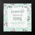 thumbnail image 2 of Allen, Kimberly 15x15 Black Modern Framed Museum Art Print Titled - Lilac Florals Pattern Words, 2 of 5