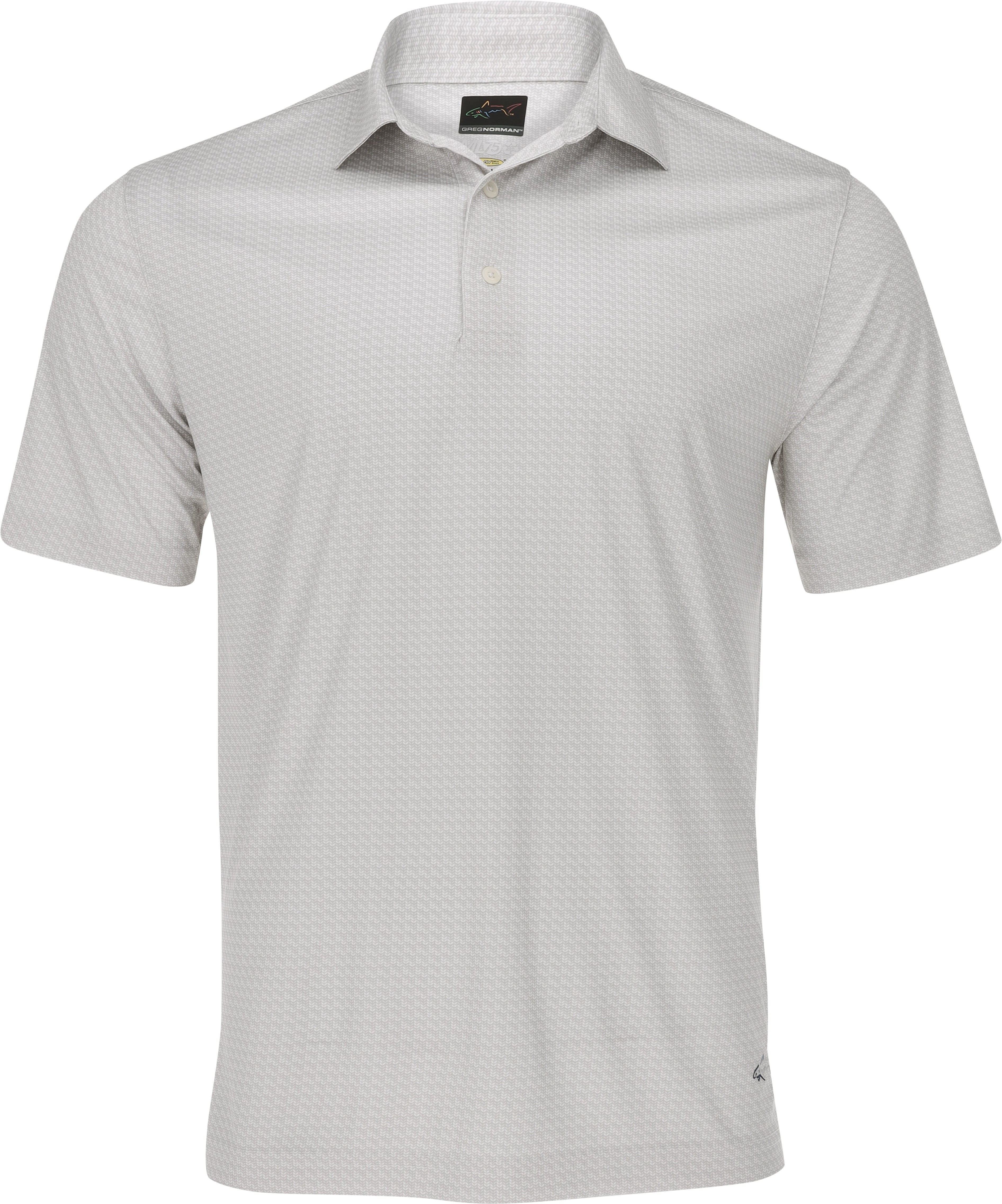 Greg Norman ML75 Microlux Whale Tail Print Shirt Men Polo Short Sleeve ...