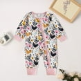 thumbnail image 2 of CAICJ98 Baby Girl Boy Hunting Clothes Duck Deer Print Romper Zipper Jumpsuit Retro Bodysuit Newborn Going Home Outfit Fall Winter (Pink,0-3 Months), 2 of 4