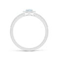 thumbnail image 2 of ANGARA Natural Pear Aquamarine and Diamond Halo Split Shank Ring in 14K White Gold for Women (Size-6x4mm) | March Birthstone, Birthday, Anniversary, Jewelry Gift for Women | Natural Aquamarine Ring, 2 of 9