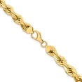 thumbnail image 3 of Primal Gold 14 Karat Yellow Gold 12mm Diamond-cut Rope with Fancy Lobster Clasp Chain, 3 of 4