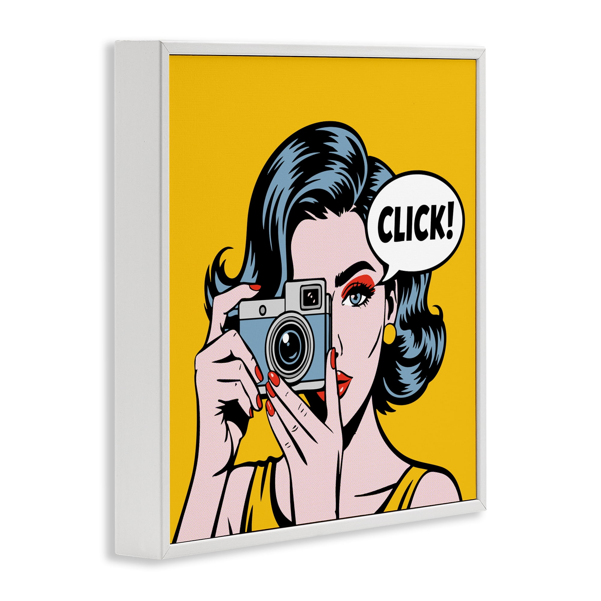 Stupell Industries Click Retro Photographer White Framed Giclee Art, design by Andreas Magnusson