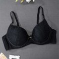 thumbnail image 2 of GEWSEY Women's Push Up Lace Bra Demi Comfort Padded Add 1 Cup Lift Up Bras Soft Lace Sexy Plunge Underwire (Black, XXL), 2 of 8