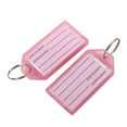 thumbnail image 2 of Unique Bargains Travel Outdoor Suitcase Luggage Tag Baggage Label Keyring Plastic Pink 3pcs, 2 of 3