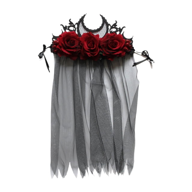 Diadema con velo para Halloween Yuyangstore accesorio decorativo para El pelo disfrazarse estilo gótico