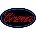 thumbnail image 1 of Red Cursive Cinema LED Neon Sign 20" Tall x 37" Wide - inches Black Square Cut Acrylic Backing, with Dimmer - Premium built indoor Sign for Cinema., 1 of 7