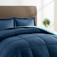 thumbnail image 5 of Nestl  All Season Down Alternative Reversible Comforter Set Navy/Aqua King 3 Piece, 5 of 5