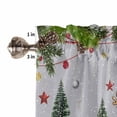 thumbnail image 5 of Grey Christmas Kitchen Valances for Windows 60x18 Inch Kitchen Curtains Valances Rod Pocket Gnomes Xmas Tree Snowflake Winter Gifts Bathroom Window Valances for Window Treatment Decor, 5 of 6