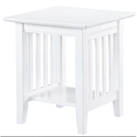 Atlantic Furniture AH14202 Mission End Table, White