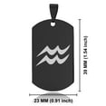 thumbnail image 2 of Stainless Steel Aquarius Zodiac Sign (Water Bearer) Dog Tag Pendant Necklace, 2 of 3