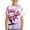 Z194-Pink, variant on 8Pack T-Shirts for Kids Kids Girls Cute Graphic Print Round Neck Short Sleeve Tee Summer Casual T Shirt, Size 3-4 Years