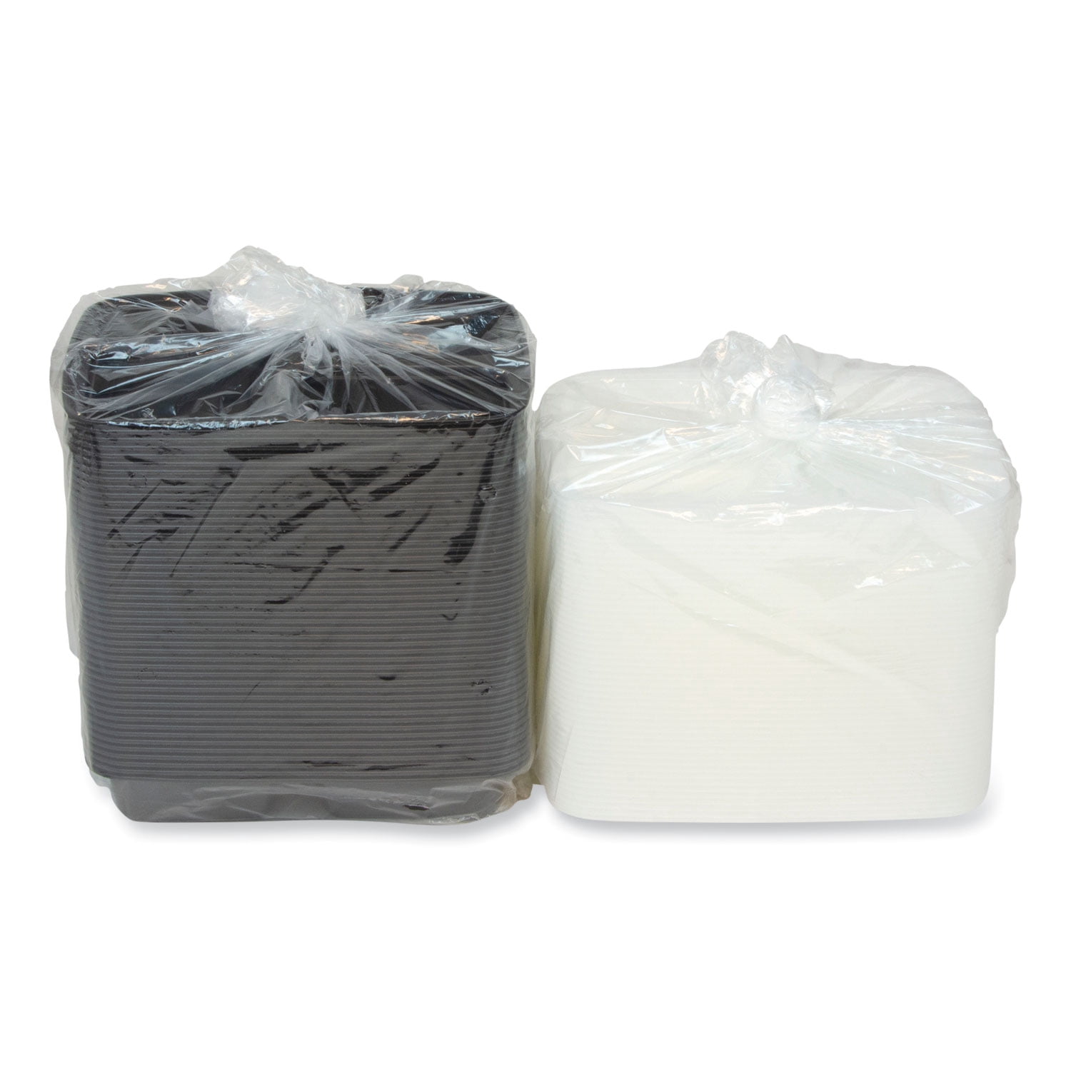 Pactiv Corp. NC333B Newspring DELItainer 7.5 x 9.87 x 1.75 32 oz Plastic Microwavable Container - Black/Clear (150/Carton)