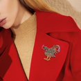 thumbnail image 4 of Hearth & Gear Rooster Brooch Rooster Pin Lapel Brooch Rhinestone Animal Multicolor Realistic Unisex Clothes Backpack Quality And Practical Valentine And Brooches Bling for Crafts Floral for, 4 of 6