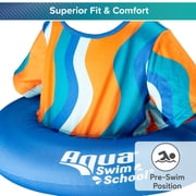 Aqua SwimSchool Inflatable Tot Trainer Pool Float with Adjustable Strap, Ages 2-4, 25-37 lbs, Blue