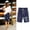 Navy, variant on Aueoeo Womens Capried Shorts Casual Cropped Elastic Waist Summer Trousers 3/4 Length Elastic Drawstring Shorts with Pockets