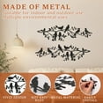 thumbnail image 2 of 2Pcs Metal Bird Wall Art Vivid Birds on Branch Wall Decor Black Leaves with Birds Metal Sculpture Elegant Bird Silhouette Ornament Wall Hanging Birds Sculpture for Home Garden, 2 of 8