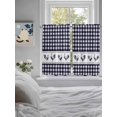 thumbnail image 3 of Farmhouse Purple Plaid Living Room Curtains 2 Panel, Vintage Country Cock Checkered Cafe Window Treatment, Farmhouse Bedroom Bathroom Kitchen Curtains Drapes 104"x54", 3 of 6