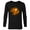 Black, variant on Tim Burton’s Nightmare Before Christmas Halloween Silhouette - Long Sleeve T-Shirt for Men - Customized-Navy