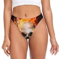 thumbnail image 1 of Fotbe Satanic Skull Tanga Sin Costuras para Mujer con Estampado – Panties Invisibles, Transpirables y Cómodos para Uso Diario-3X-Large, 1 of 6