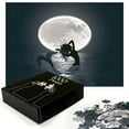 thumbnail image 3 of Ambesonne Underwater Jigsaw Puzzle, Mermaids at Night, Heirloom-Quality Fun Activity for Family Durable Cardboard, 1000 pcs, Black Grey, 3 of 6