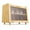 Natural, variant on Double Layer Bread Box, Farmhouse Style Bread Container with Acrylic Clear Window and Hinge Door, Large Capacity Kitchen Counter Bread Keeper, Natural