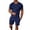 Dark Blue, variant on Mens Shorts Set 2 Piece T Shirt and Shorts Mens Summer Shorts Beach Wear Men Vacation Outfits
