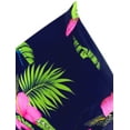 thumbnail image 5 of HAPPY BAY Men's Funky Beach Party Tropical Floral Shirts Short Sleeve Button Down Hawaiian Shirt for Men L Hibiscus Monstera Leafs, Navy Blue, 5 of 6