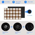thumbnail image 3 of Dish Drying Mat for Kitchen Counter,Brown Buffalo Check Plaid Coffee Bar Mat with Spill Protection for Dishes,Coffee Maker,Hide Stain Rubber Backed Absorbent Draining Mat Under Dish Rack(12x19 IN), 3 of 5