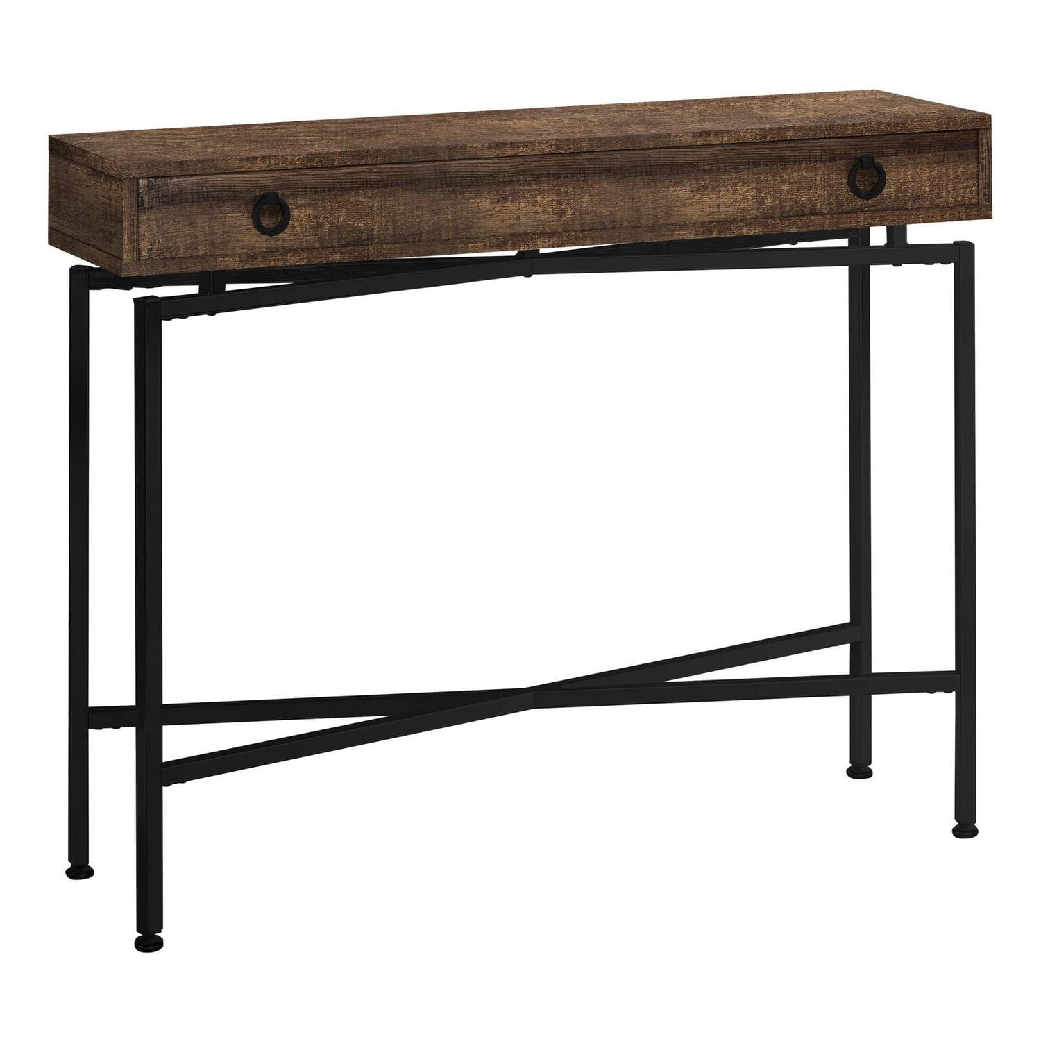 Monarch Specialties Accent Table, Console, Entryway, Narrow, Sofa, Storage Drawer, Living Room, Bedroom, Metal, Laminate, Brown, Black, Contemporary, Modern