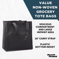 thumbnail image 3 of Reusable Cloth Grocery Shopping Tote Bags - 10 Pack - Foldable, Washable, Shopper Bag - Black, 3 of 5