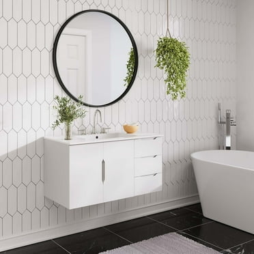 Modway Vitality 36" Bathroom Vanity Cabinet (Sink Basin Not Included) in White