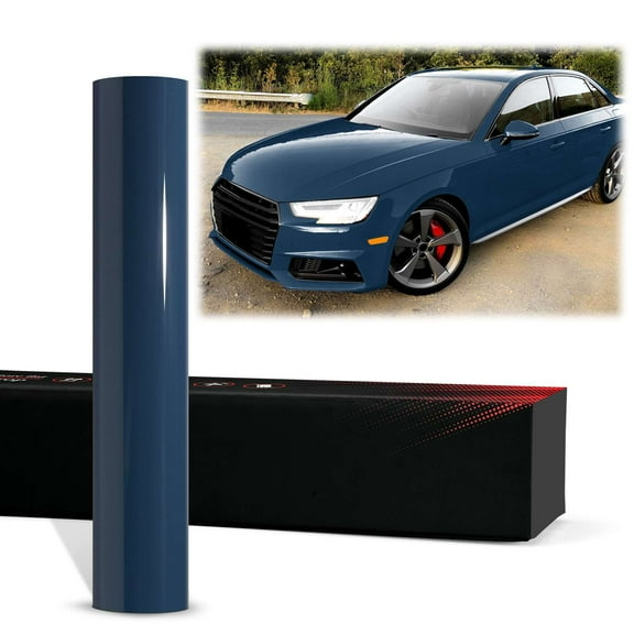PET Super Gloss Azure Blue High Glossy Vinyl Wrap Auto Car Sticker Decal Film Sheet Bubble Free Air Release Technology