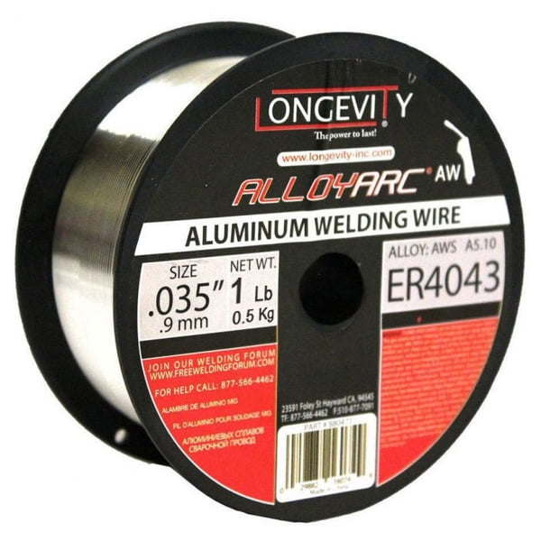 Longevity ALLOYARC ER4043 .035" (0.9mm) Aluminum MIG Welding Wire (1