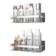 thumbnail image 3 of Estante de almacenamiento para baño, cesta de red de almacenamiento de aluminio sin perforaciones, colgante de hardware para baño, estante de almacenamiento autoadhesivo para baño, 3 of 5