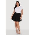 thumbnail image 2 of Womens Plus Size High Waist Mini Pleated Skirt with Belt, 2 of 5