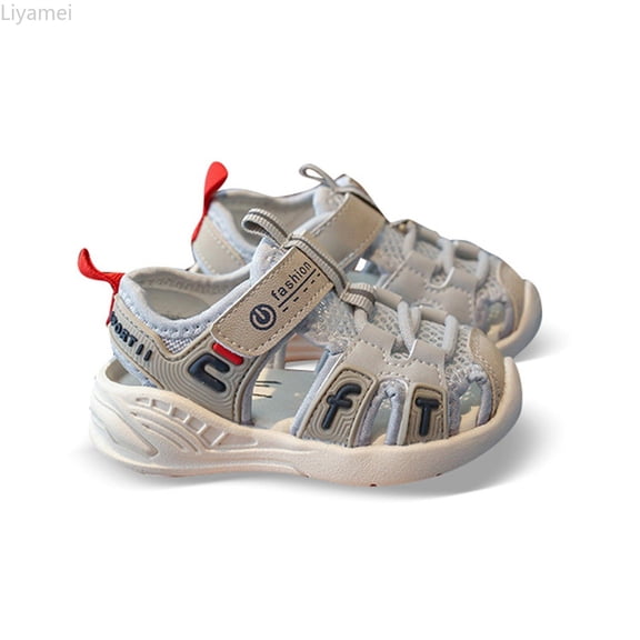 Liyamei Toddler Boys And Girls Breathable Quick Drying Mesh Sports Beach Sandals Lightweight Closed Toe Sandals Boys Sandals Size 5