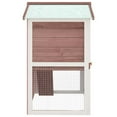 thumbnail image 3 of vidaXL Outdoor Rabbit Hutch 3 Doors Brown Wood, 3 of 5