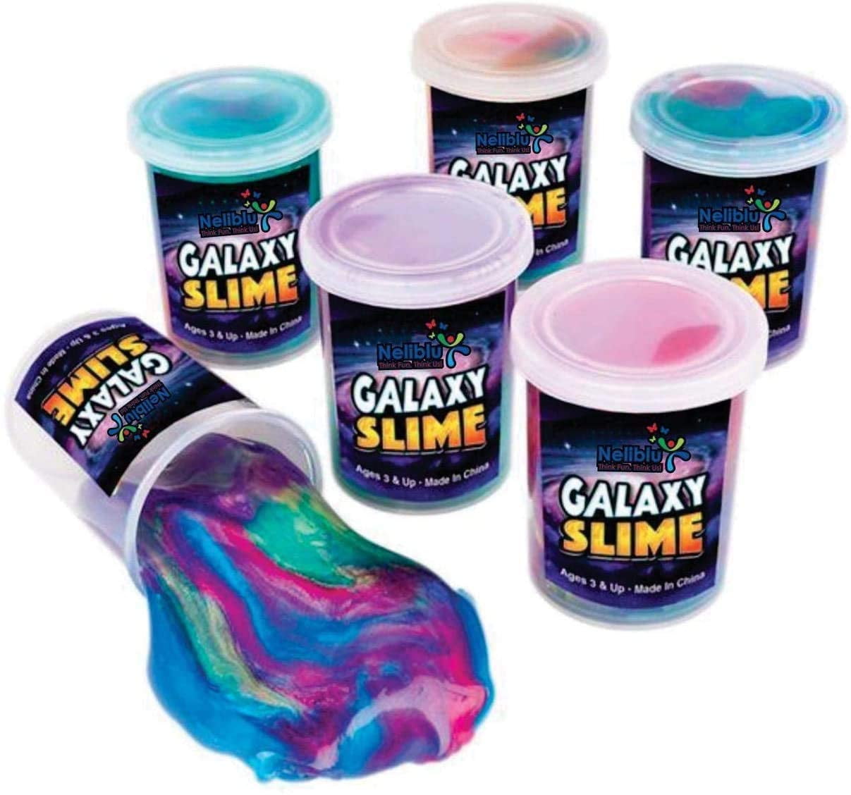 SPARKLY GLITTER GOO ALIEN SPACE SLIME PUTTY KIDS BOYS GIFT XMAS PARTY BAG FILLER 