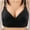 Black, variant on SHOPESSA Women Bra No Rims Lace Comfortable Breathable Anti-exhaust Base Top Solid Underwearon