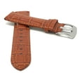 thumbnail image 3 of Bandini 24mm Mens Italian Leather Watch Band Strap - Tan - Alligator Pattern, 3 of 5